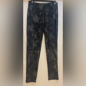 Clara SunWoo Abstract Print Black Leggings Size Large